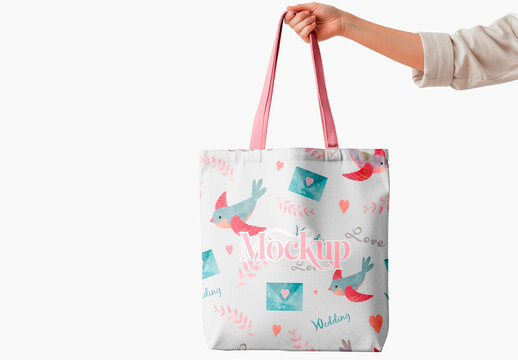 Tote Bag Mockup Hanging From Man S Arm Cente