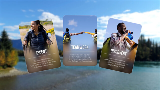 Frosted Glass Card Carousel