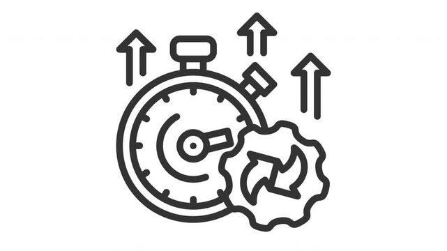 Animated uptime icon for technology