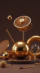 A meticulously arranged collection of high-end objects, symbolizing prosperity and abundant resources in an elegant, sophisticated display ,comfortable ,precious items ,wealth