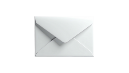 Simple, clean, centered, white envelope against black backdrop