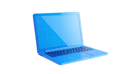 Illuminated laptop, sleek, angled, screen reflection