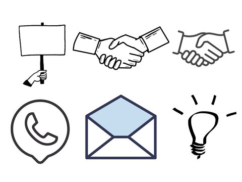 Collection of Icon sets for business and leadership, teamwork, and reports