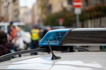 Hungarian police car lights