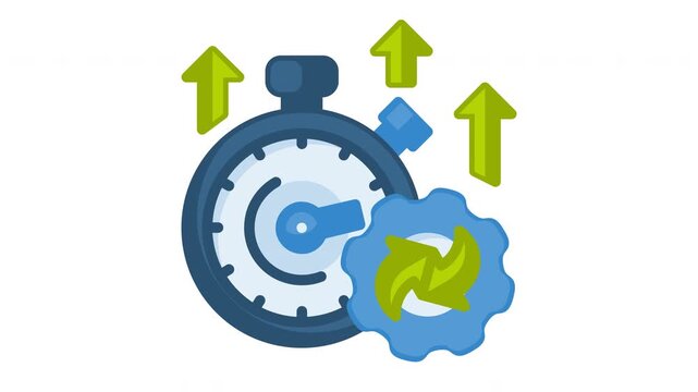 Animated uptime icon for technology