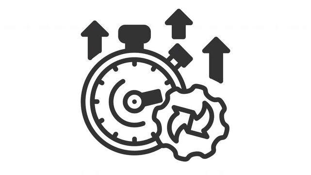 Animated uptime icon for technology