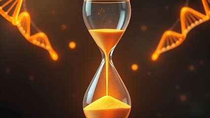 A glass figure standing firm against swirling winds, embodying resilience and strength.