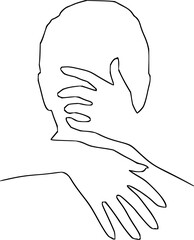 Intimate embrace conveying deep connection and comforting support between two loving souls