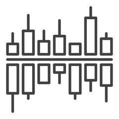 Crypto Trading Chart vector Trading and Investment icon or symbol in thin line style