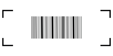 
Simple Barcode Illustration on Black Background for Product Identification and Inventory Management in Retail and Supply Chain Operations