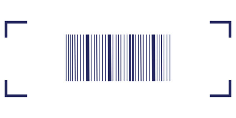 Simple fake Bar code icon. Abstract Barcode with numbers. Barcode product distribution icon. Universal code for scanning product or item. Vector illustration isolated on transparent background.