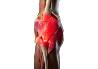 Inflamed Gluteus Maximus. isolated on transparent or white background