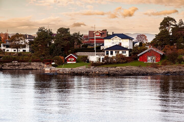 Multiple residential buildings at the Oslofjord,Oslo, South Norway, Norway, Scandinavia, Europe
