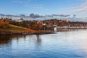 Multiple residential buildings at the Oslofjord,Oslo, South Norway, Norway, Scandinavia, Europe