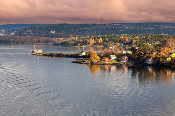 Fototapeta premium Bygdoy Peninsula,Oslofjord,Oslo, South Norway, Norway, Scandinavia, Europe
