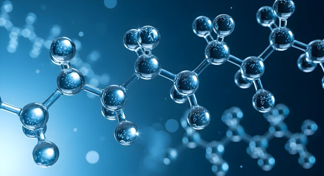 Explore cutting-edge molecular structure with stunning blue hues for science needs