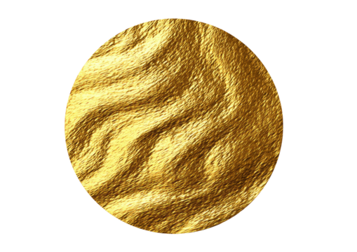 Gold textured orb; rippled surface