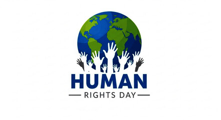 Symbolic Illustration of Raised Hands Reaching Towards the Earth for Human Rights Day.