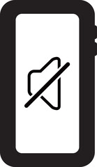 ミュートした携帯電話のアイコン