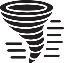 Tornado Whirlwind Silhouette Vector, Vector Icon, Logo Vector