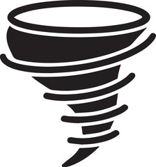 Tornado Whirlwind Silhouette Vector, Vector Icon, Logo Vector
