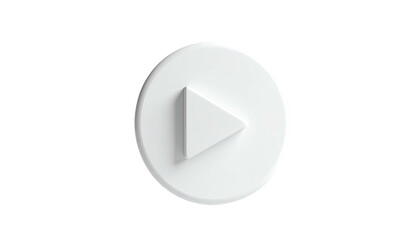 Glossy white play icon centered on black