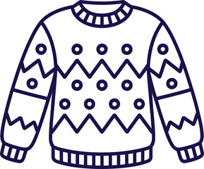 Festive christmas sweater design with traditional holiday motifs and bold colors perfect for seasonal decorations and apparel