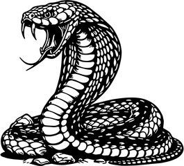 Fototapeta premium vector art design illustration of a snake cobra 