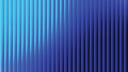 Blue vertical lines gradient abstract background with ribbed glass effect. Futuristic fractal glass background with soft wave, glow, and transparent layers. Modern technology concept