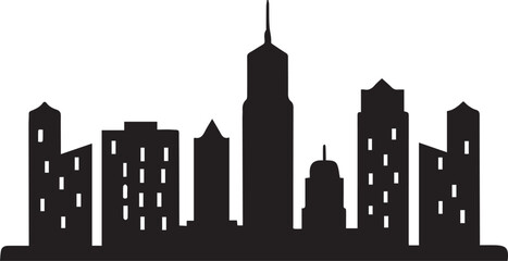 Perth City Skyline Silhouette Vector, City Icon, Logo