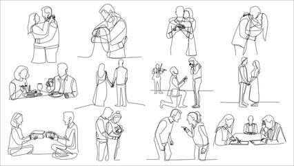 One Line Art: Love, Relationship and Ending