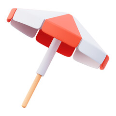 beach umbrella 3d illustration