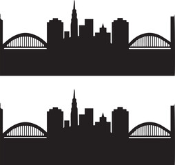 Perth City Skyline Silhouette Vector, City Icon, Logo