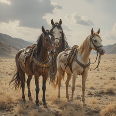 Naklejka premium Caballos