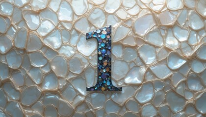 Bold number 1 on a frosty, textured ice background.