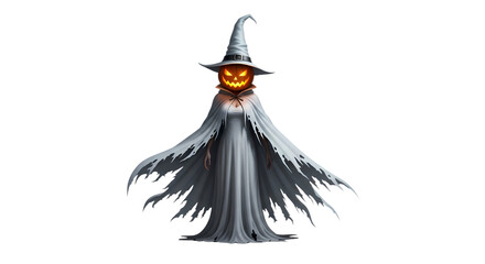 Pumpkin witch casting spooky spells this Halloween