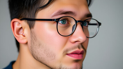 a man wearing glasses