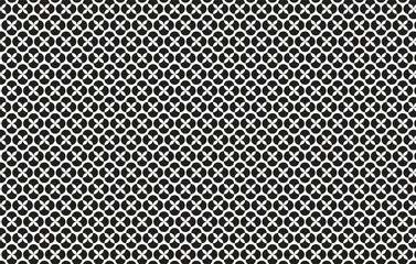 Circle mosaic pattern made of rounded elements creates abstract seamless wallpaper