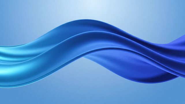 Smooth abstract blue gradient wave motion background