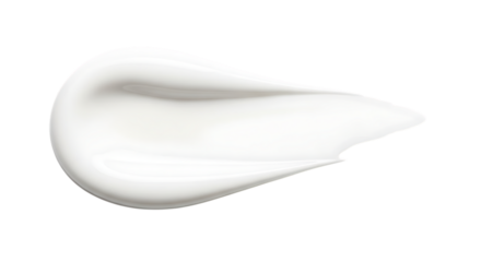 Smooth and creamy white cosmetic cream, a luxurious skincare product for moisturizing and nourishing the skin, isolated on transparent background png