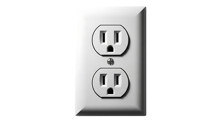 A standard north american electrical outlet isolated on transparent background, illustrating power, connectivity, and the infrastructure of modern living png