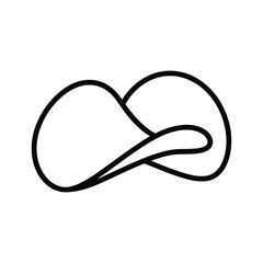 Abstract continuous line drawing of a stylized infinity symbol