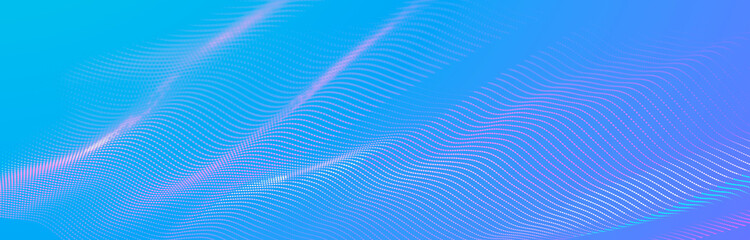 Beautiful curved wave on a dark background. Digital technology background. Concept of network. 3D