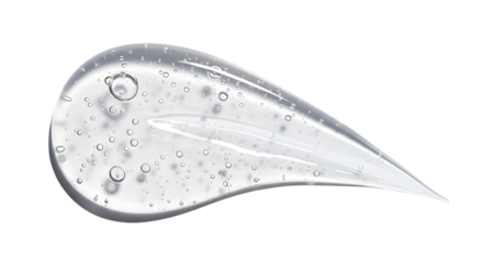 Clear gel smear isolated on transparent background, showcasing its smooth texture and transparency, ideal for cosmetic, skincare, or scientific applications with a clean look png