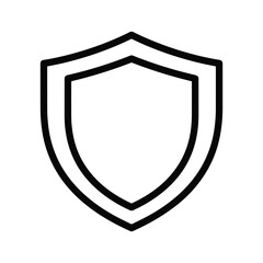 Obraz premium Simple outline of a shield icon representing security and protection