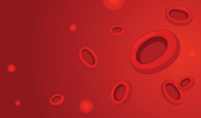 Dynamic Red Blood Cells Vector Illustration