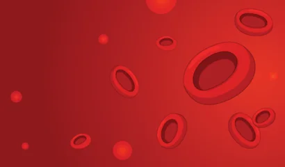 Fototapete Rund Kinder Dynamic Red Blood Cells Vector Illustration  © GraphicsRF