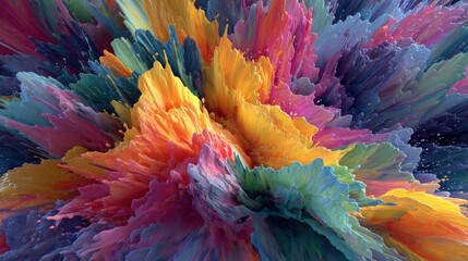 Fluid motion art vivid colors in a dynamic abstract perspective