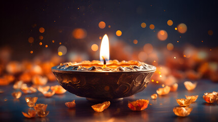 Immerse yourself in the ethereal beauty of a Diwali-decorated temple illuminated by a resplendent array of lights. the meticulously placed lights creates an atmosphere of spiritual significanceRamada
