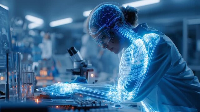 Einsatz von Technologie und k&uuml;nstlicher Intelligenz in der Medizin und Forschung, f&uuml;r Diagnose, Analyse, Behandlung, Technologieinnovation, Generative AI